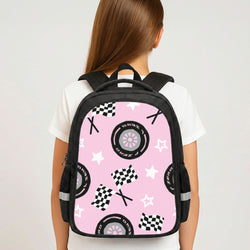 Racer Chic Pattern Backpack - Book Bag