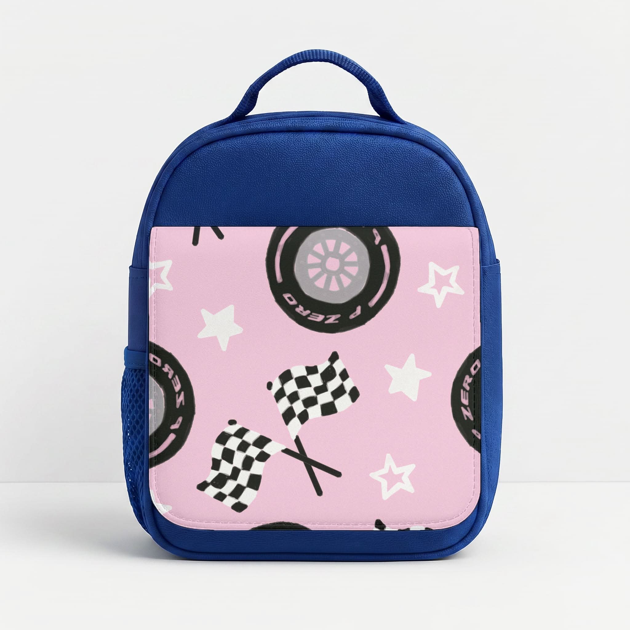 Racer Chic Pattern Lunchbox - Blue