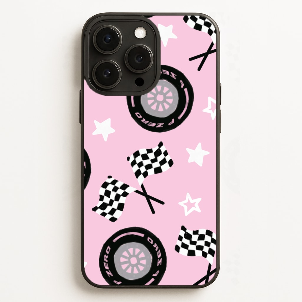 Racer Chic Pattern Phone Case - iPhone 16 Pro Max