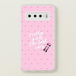 Pretty Girls Like Fast Cars Phone Case - Galaxy S10 Plus