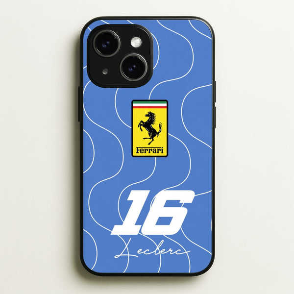 Blue 16 - Charles Leclerc Phone Case - iPhone 15 / Standard