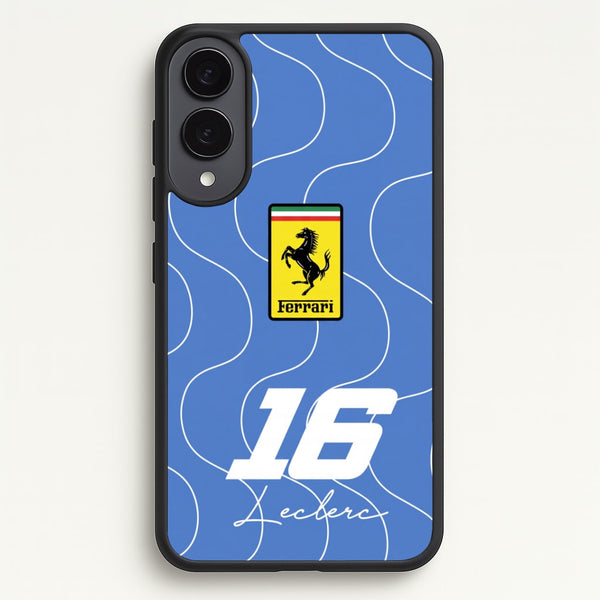 Blue 16 - Charles Leclerc Phone Case - Galaxy S25 Edge / Standard