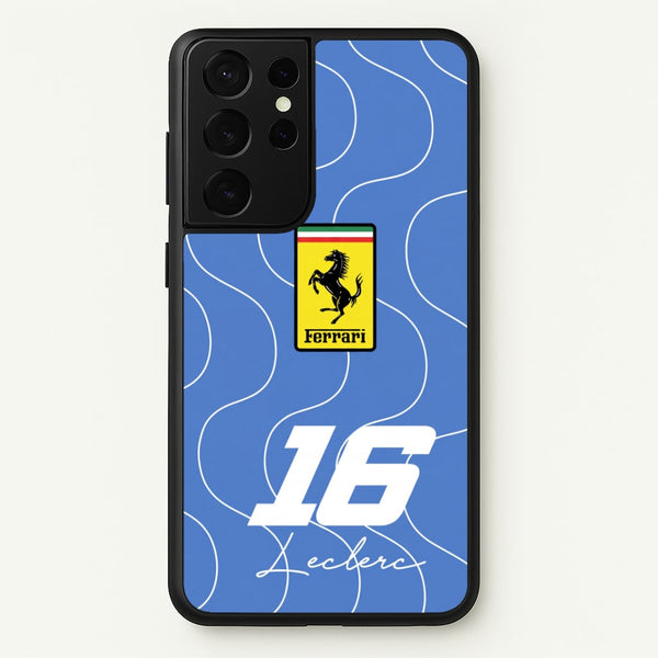 Blue 16 - Charles Leclerc Phone Case - Galaxy S21 Ultra / Standard