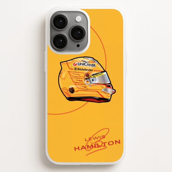 Lewis Hamilton Yellow Helmet Phone Case - iPhone 16 Pro Max / Standard
