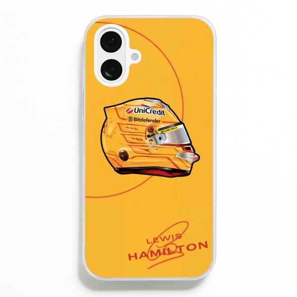 Lewis Hamilton Yellow Helmet Phone Case - iPhone 17 / Standard