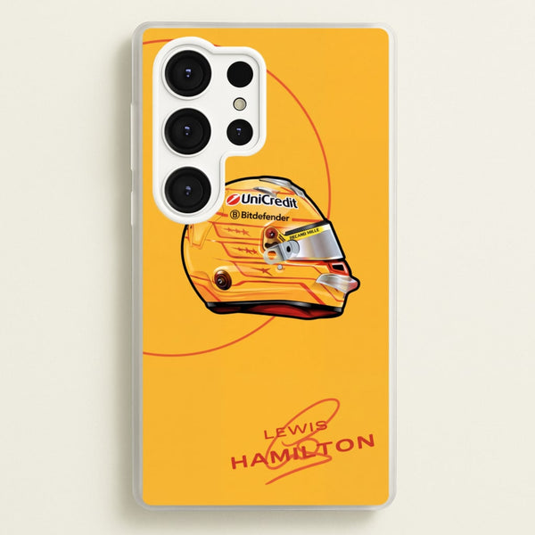Lewis Hamilton Yellow Helmet Phone Case - Galaxy S25 Ultra / Standard