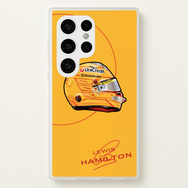 Lewis Hamilton Yellow Helmet Phone Case - Galaxy S24 Ultra / Standard