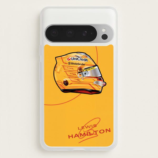 Lewis Hamilton Yellow Helmet Phone Case - Google Pixel 9 Pro XL / Standard