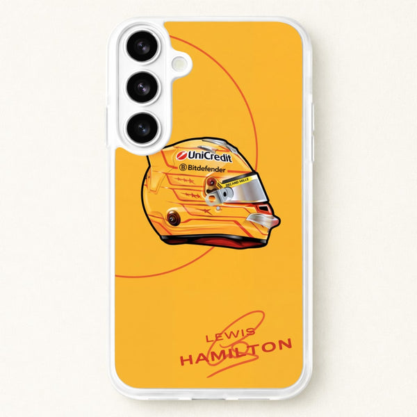Lewis Hamilton Yellow Helmet Phone Case - Galaxy S26 / Standard