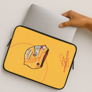 Hamilton Yellow Helmet Laptop Sleeve 2