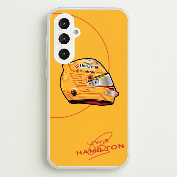 Lewis Hamilton Yellow Helmet Phone Case - Galaxy S23FE / Standard