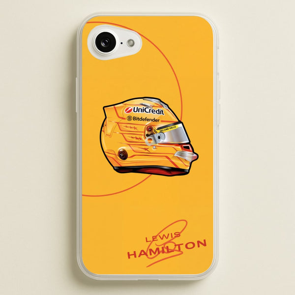 Lewis Hamilton Yellow Helmet Phone Case - iPhone 17e / Standard