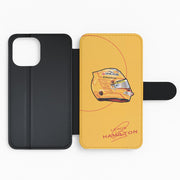 Hamilton Yellow Helmet Flip / Wallet Phone Case 2