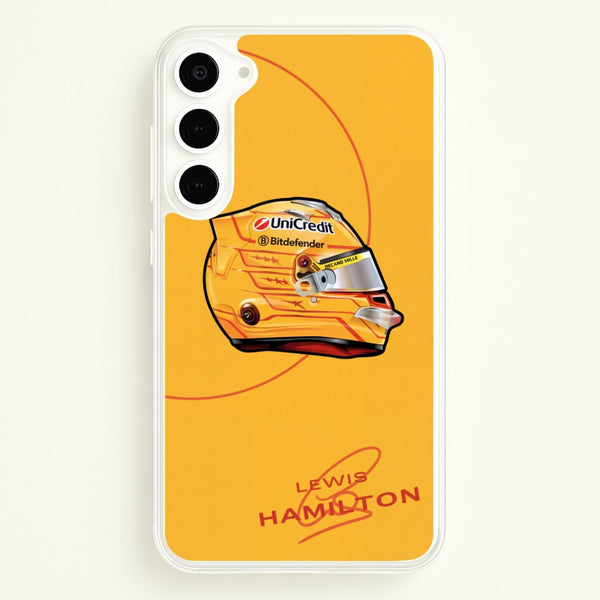 Lewis Hamilton Yellow Helmet Phone Case - Galaxy S23 Plus / Standard
