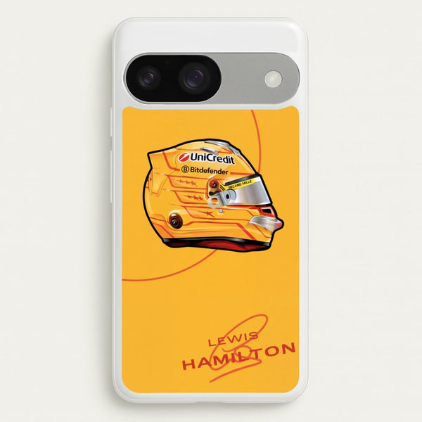 Lewis Hamilton Yellow Helmet Phone Case - Google Pixel 9 / 9 Pro / Standard