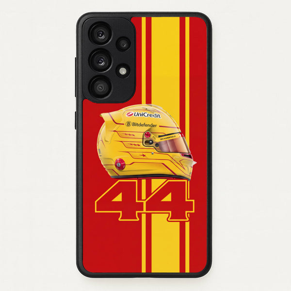Red & Yellow 44 Helmet - Lewis Hamilton Phone Case - Galaxy A33 / Standard