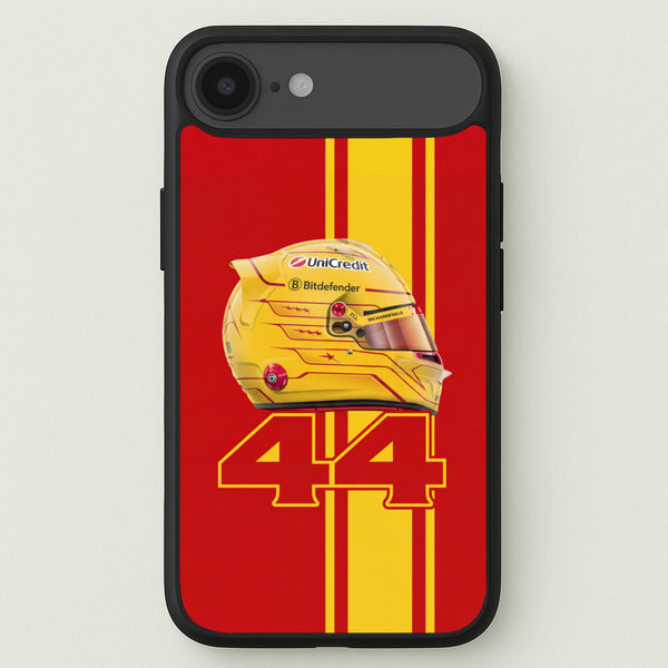 Red & Yellow 44 Helmet - Lewis Hamilton Phone Case - iPhone 17 Air / Standard