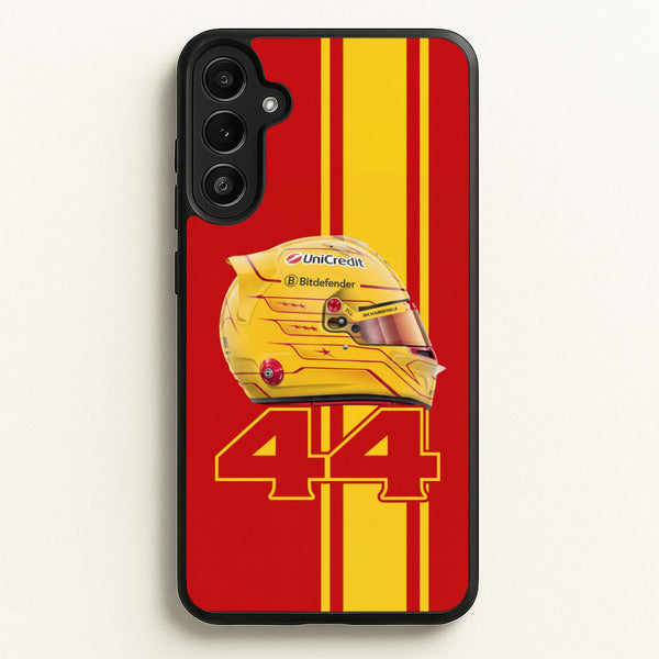Red & Yellow 44 Helmet - Lewis Hamilton Phone Case - Galaxy A34 / Standard
