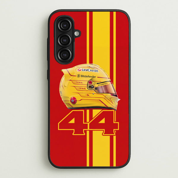Red & Yellow 44 Helmet - Lewis Hamilton Phone Case - Galaxy A16 / Standard