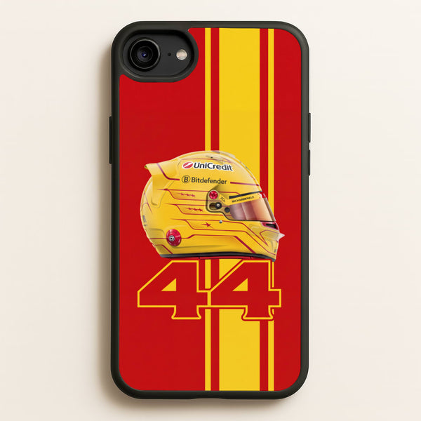 Red & Yellow 44 Helmet - Lewis Hamilton Phone Case - iPhone 6 / 7 / 8 / SE / Standard