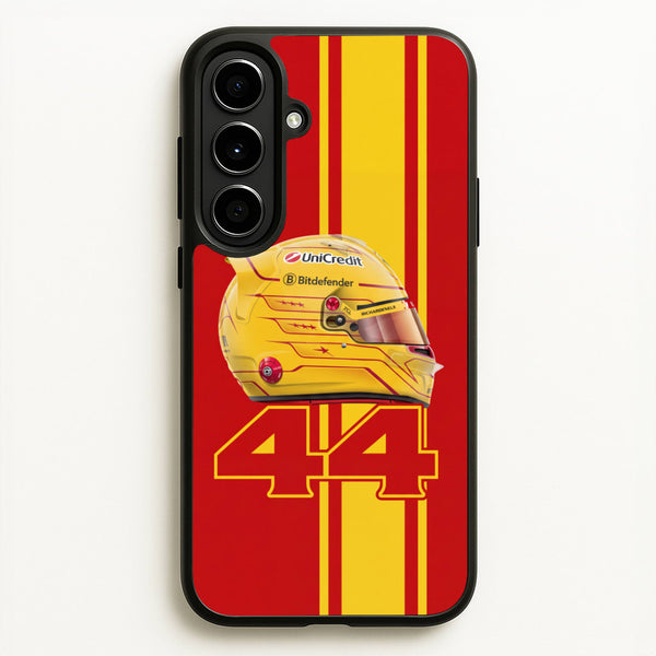 Red & Yellow 44 Helmet - Lewis Hamilton Phone Case - Galaxy A56 / Standard