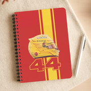Red & Yellow 44 Helmet - Hamilton Notebook 3