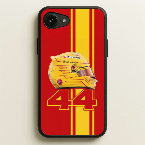 Red & Yellow 44 Helmet - Lewis Hamilton Phone Case - iPhone 17e / Standard