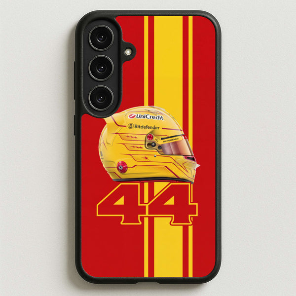 Red & Yellow 44 Helmet - Lewis Hamilton Phone Case - Galaxy S26FE / Standard