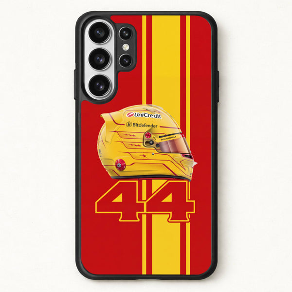 Red & Yellow 44 Helmet - Lewis Hamilton Phone Case - Galaxy S26 Ultra / Standard