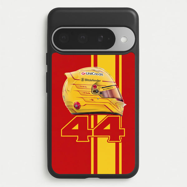 Red & Yellow 44 Helmet - Lewis Hamilton Phone Case - Google Pixel 10 Pro XL / Standard