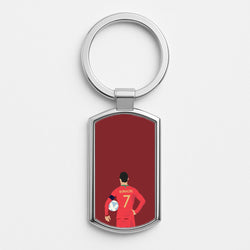 Ronaldo - Football Silver Keyring
