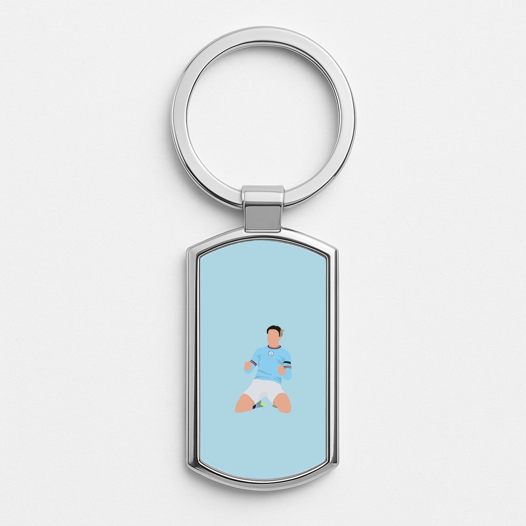 Grealish - Football Silver Keyring