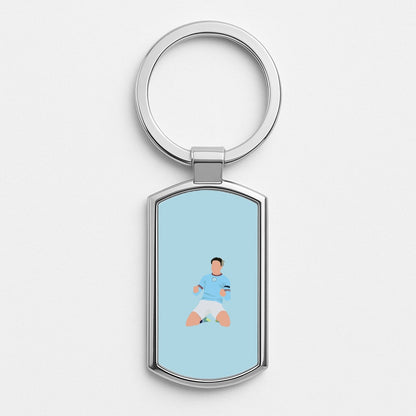 Grealish - Football Silver Keyring