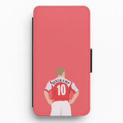 Bergkamp - Football Flip / Wallet Phone Case