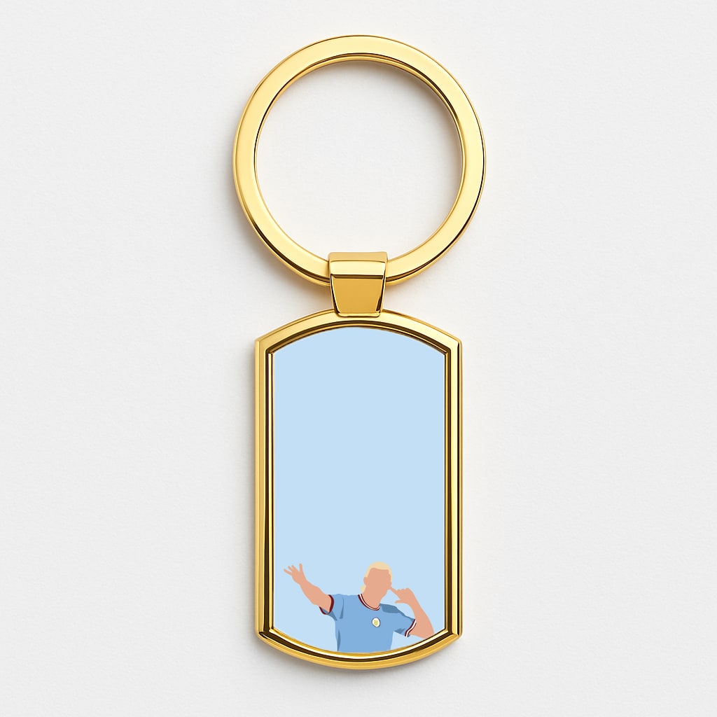 Haaland - Football Gold Keyring
