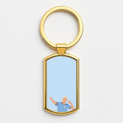 Haaland - Football Gold Keyring