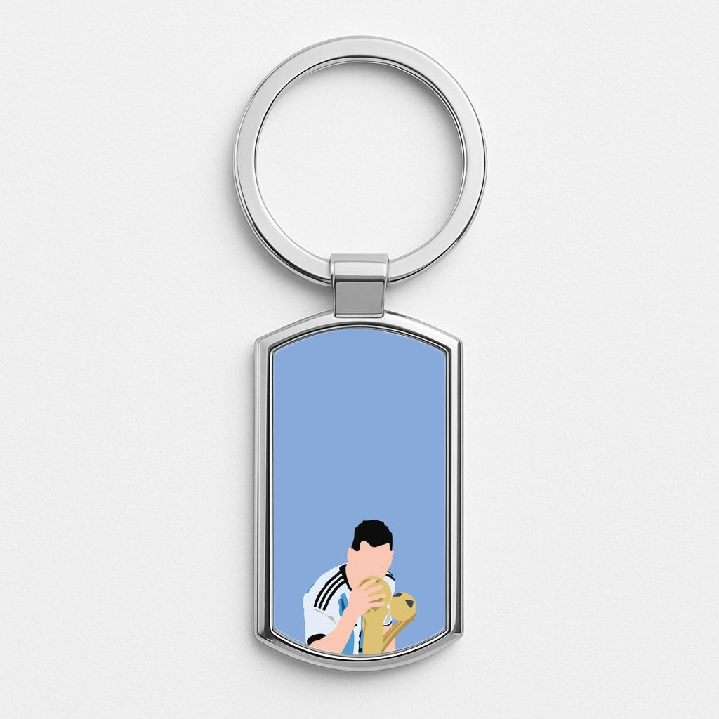 GOAT - Messi Silver Keyring