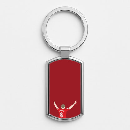 Gerrard - Football Silver Keyring