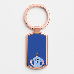 De Bruyne - Football Rose Gold Keyring