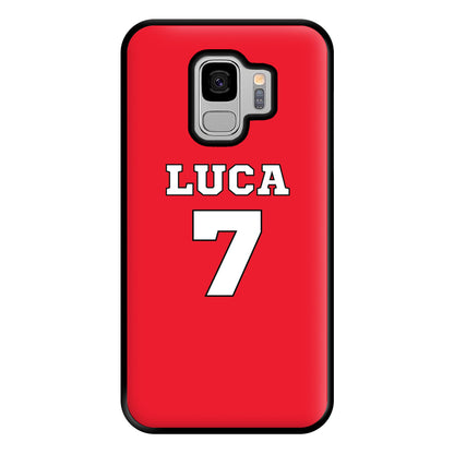 Red - Personalised Football Phone Case for Galaxy S9 Plus