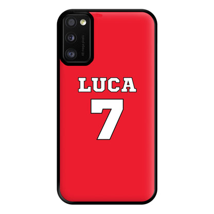 Red - Personalised Football Phone Case for Galaxy A41