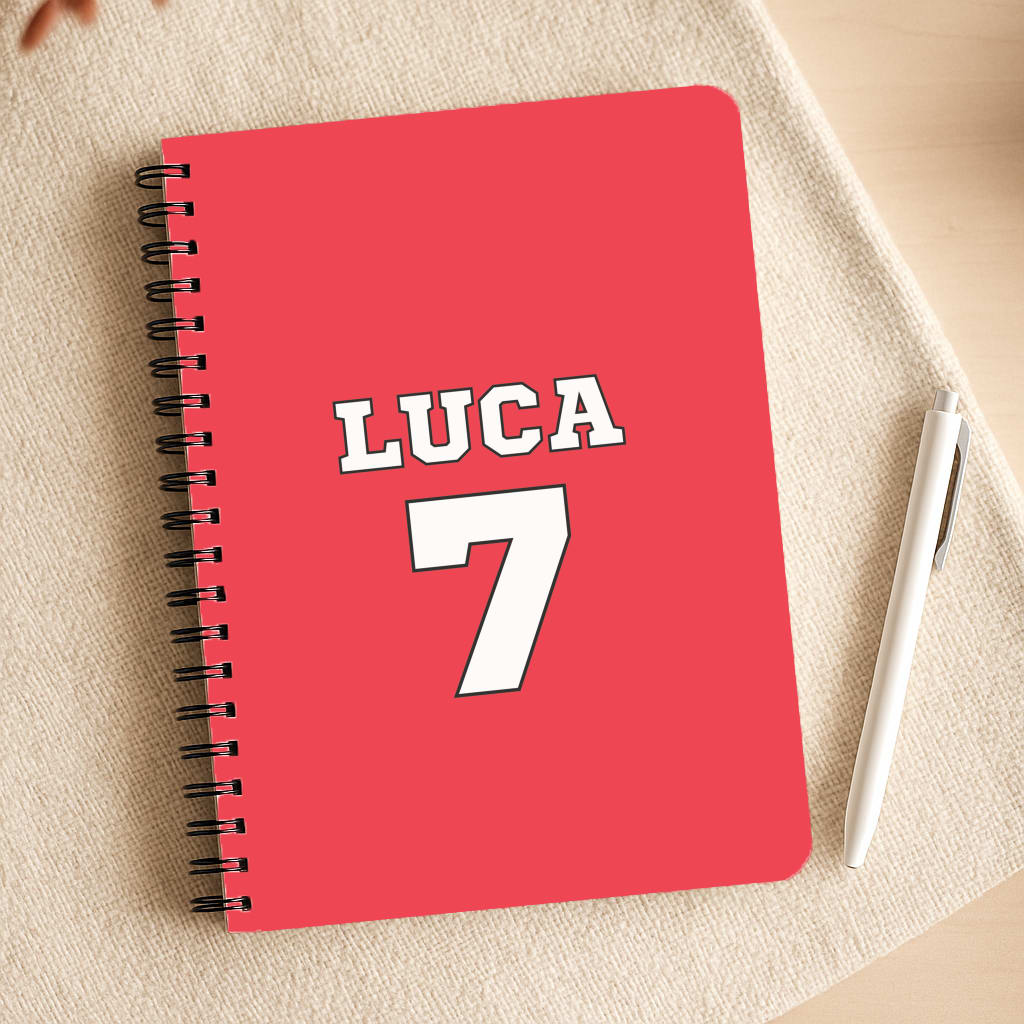 Red - Personalised Football   Notepad