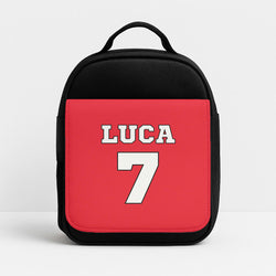 Red - Personalised Football   Insulated Lunchbox