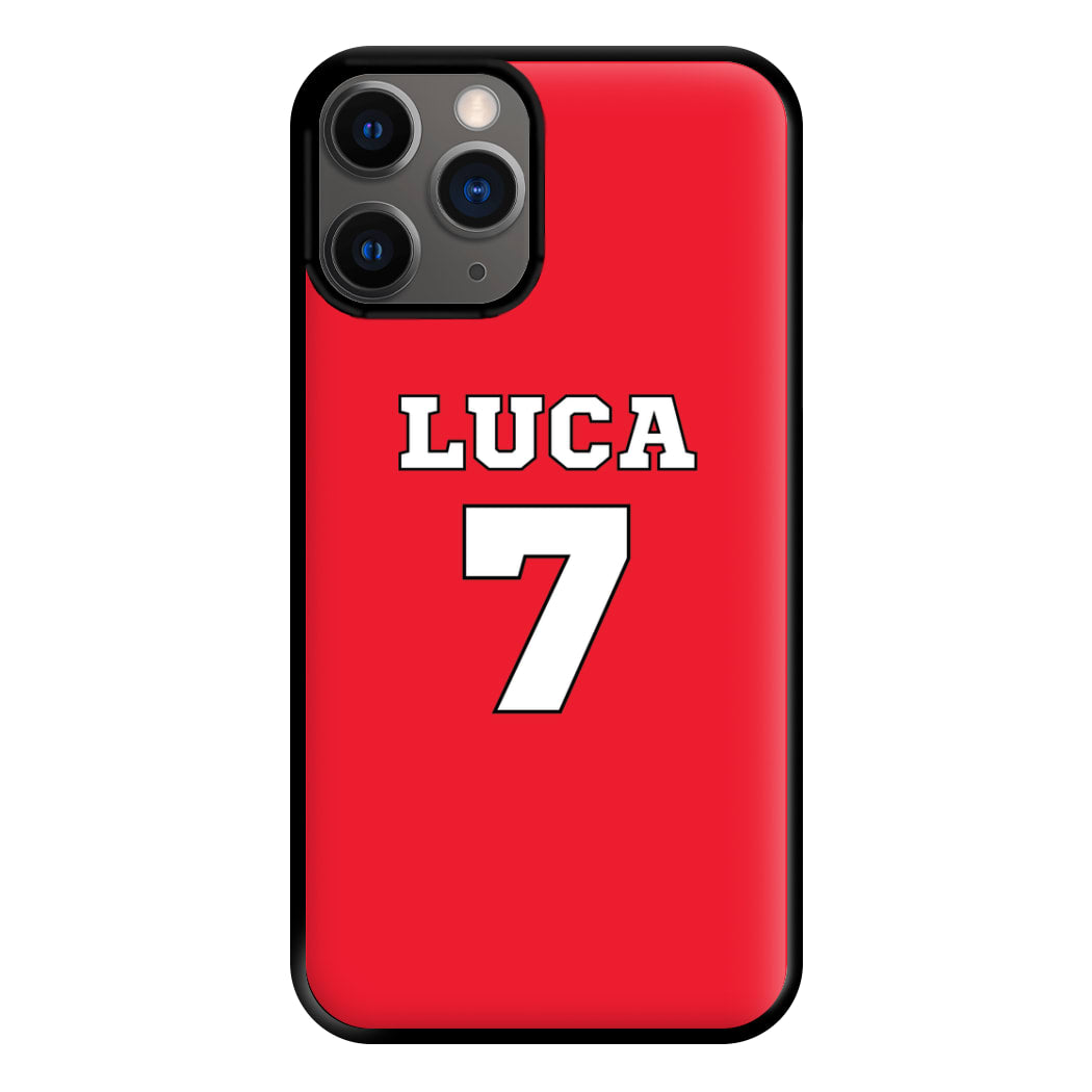 Red - Personalised Football Phone Case for iPhone 12 Pro Max