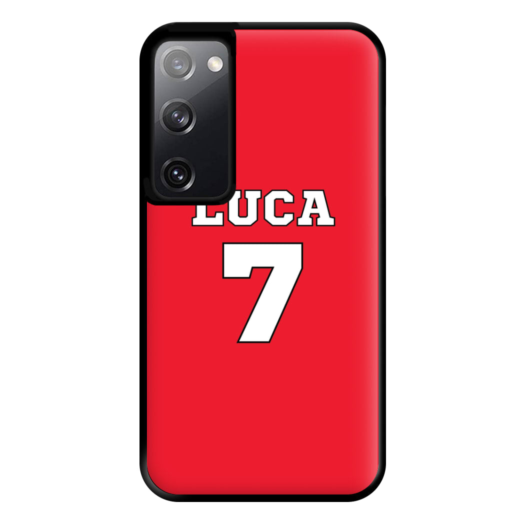 Red - Personalised Football Phone Case for Galaxy S20