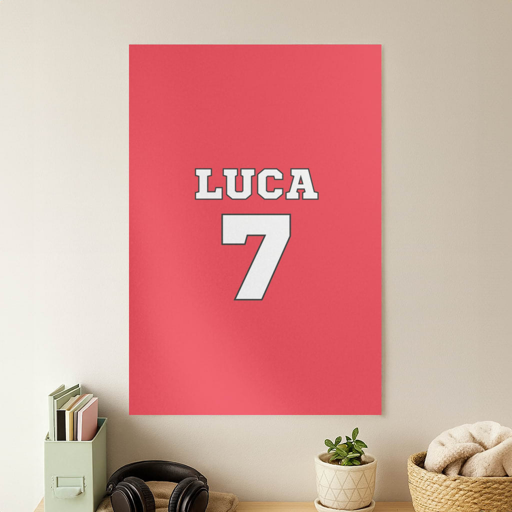 Red - Personalised Football   Poster
