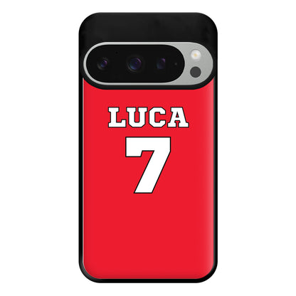 Red - Personalised Football Phone Case for Google Pixel 9 Pro XL