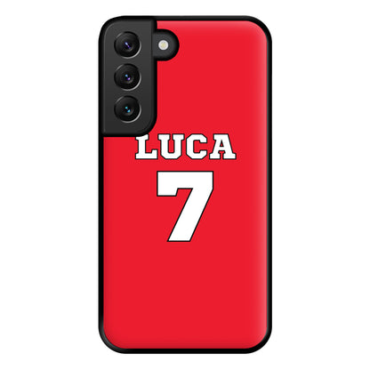 Red - Personalised Football Phone Case for Galaxy S22 Plus