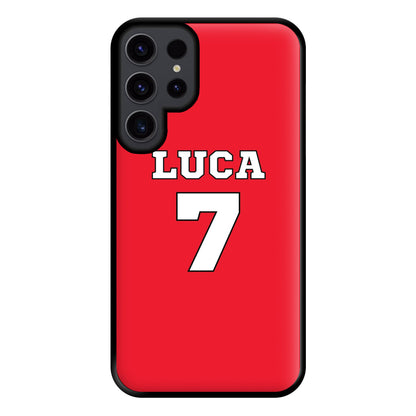 Red - Personalised Football Phone Case for Galaxy S23 Ultra