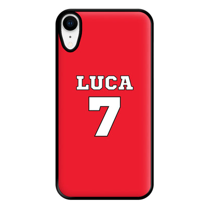 Red - Personalised Football Phone Case for iPhone XR